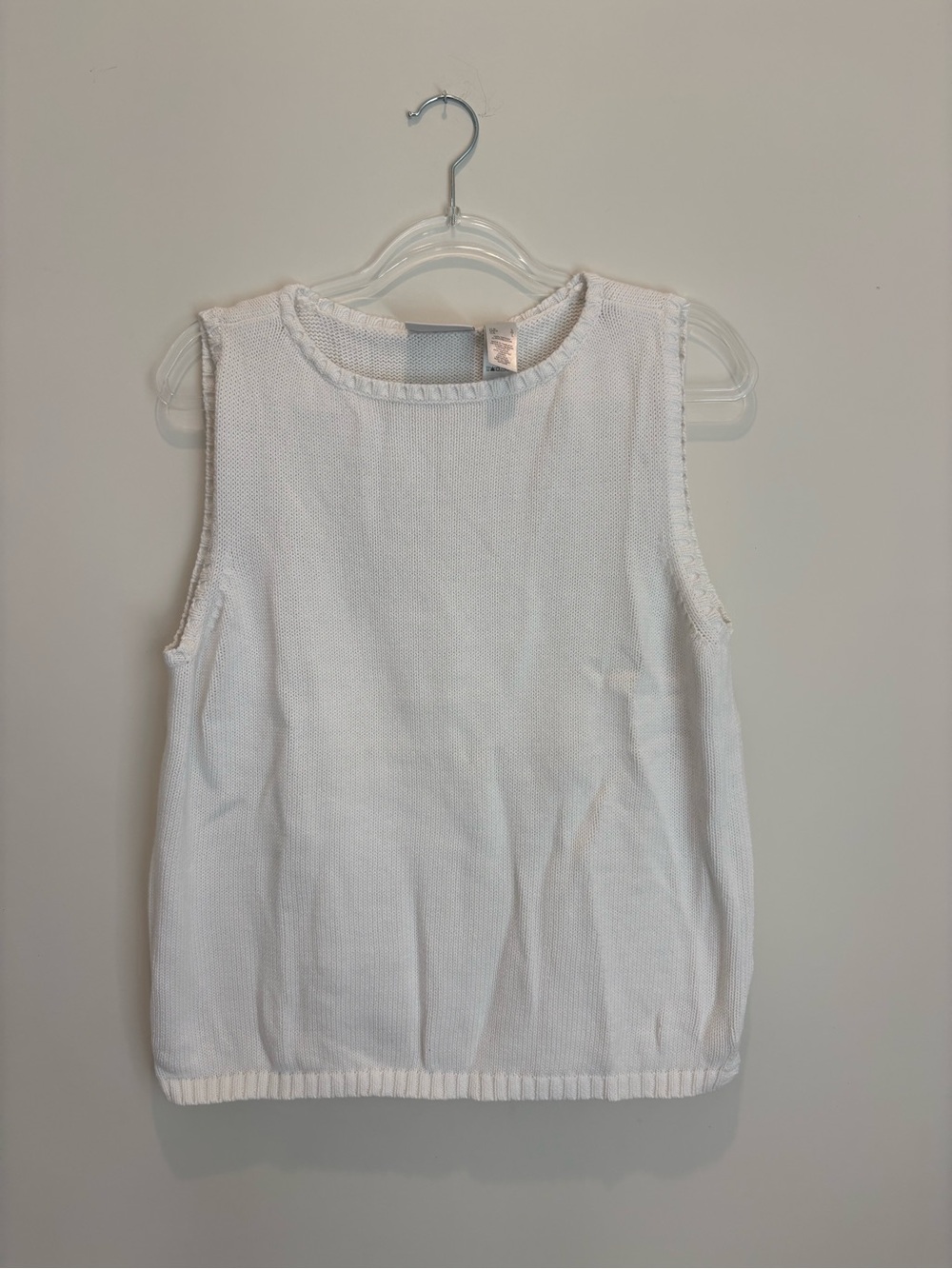 Classic White Knit Tank Top